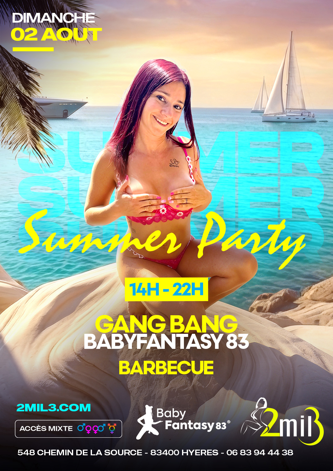 Flyer Summer Party au 2mil3